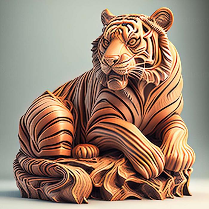 3D модель Знаменита тварина Тигр Забродський (STL)